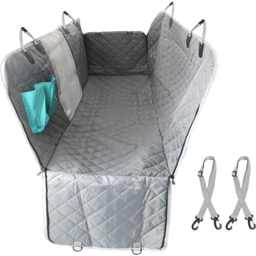Dog Car Seat Cover Pet Carrier Tool Universal Zipper Hammock Cushion Pet Protector Car Rear Back Seat Mat View Frontside Mesh
