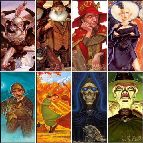 5D DIY Diamond Painting Cross Stitch Terry Pratchett Cartoon Hero Diamond Embroidery Wizard Full Round Mosaic Home Decor