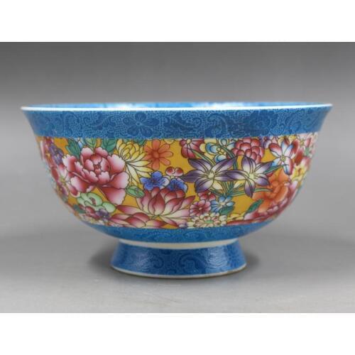 Antique SongDynasty porcelain bowl,Pastel flower bowl,Hand-painted crafts,Decoration,Collection&Adornment,Free shipping