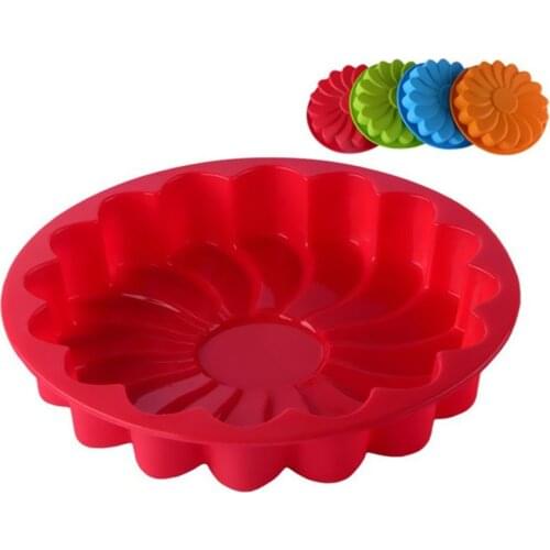 Large Round Silicone Cake Mold Birthday Cake Chiffon Mousse Flower Cake Mold Baking Oven Baking Pan 9 inch