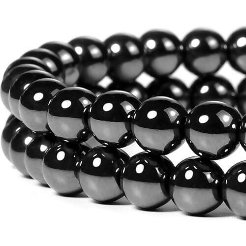 4-12mm AAA+ Black Onyx Agates Gem stone Natural Stone Beads for Jewelry Making Round Loose Strand Beads DIY Charm Bracelet 15"