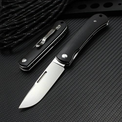 D2 Folding Knife High Hardness Portable Outdoor Knives Field Adventure Self-Defense Knife Camping Pocket Folding Knife