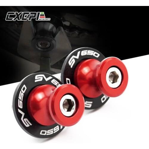 For Suzuki SV650 SV650A SV650S SV650F SV650X Motorcycle Accessories CNC Stands Screw sliders Swingarm Spools Slider M8