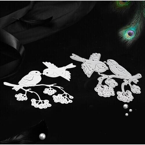 DIY Knife Mold Scrapbook Etching Die Bird Branch Embossed Carbon Steel Mode Educational Toys