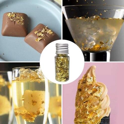 1Pcs Edible Gold Leaf Sheets Facial Edible Gold Leaf For Cooking Dessert Cakes Chocolates Decoration Scrapbooking Craft Paper