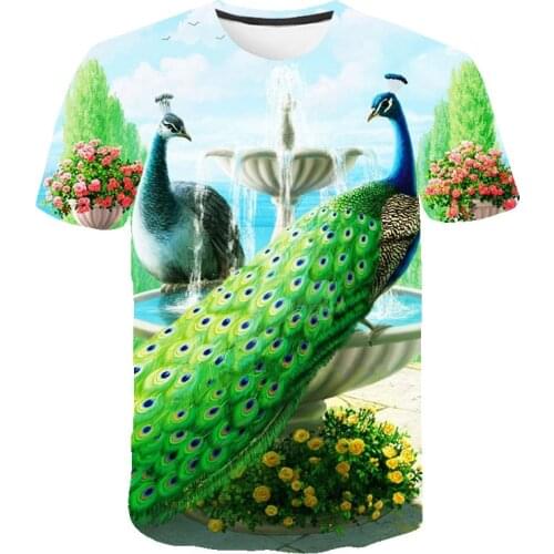 Men T-Shirt 3D Harajuku Fashion Crystal Flower T-Shirt Short Sleeve O-Neck Flower Pattern Top 2021 Summer New Oversize Pullover