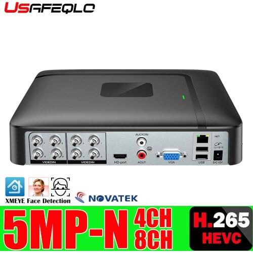 H.265 AHD 5MP CCTV Mini DVR TVI CVI AHD CVBS IP Camera Digital Video Recorder 4CH 8CH AHD DVR NVR CCTV System P2P Security