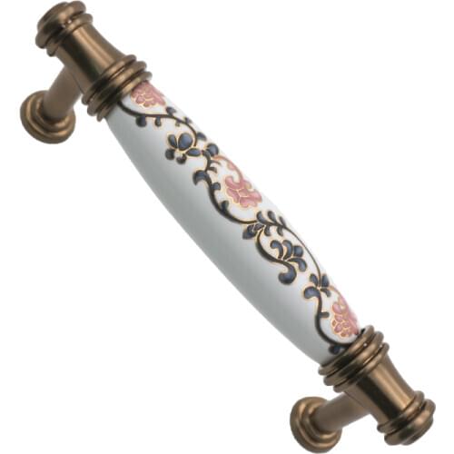 Ceramic Handles American Retro Cabinet Door Modern Simple European Drawer Cabinet Wardrobe Cabinet Handles