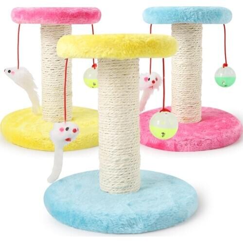 Cat Toy Scratching Post Climbing Frame Hanging Mouse Cats Toy Plush Cloth Cat Scratching Popular Toys Scratcher Petshop