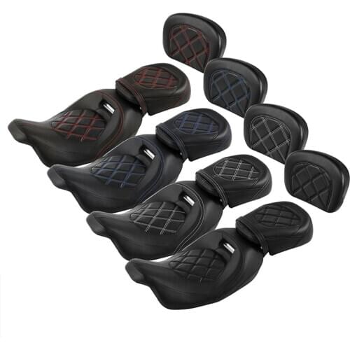 Motorcycle Rider Passenger Seat Pad For Harley Touring CVO Street Glide Road King Road Glide FLHRC FLHTC 2009-2020