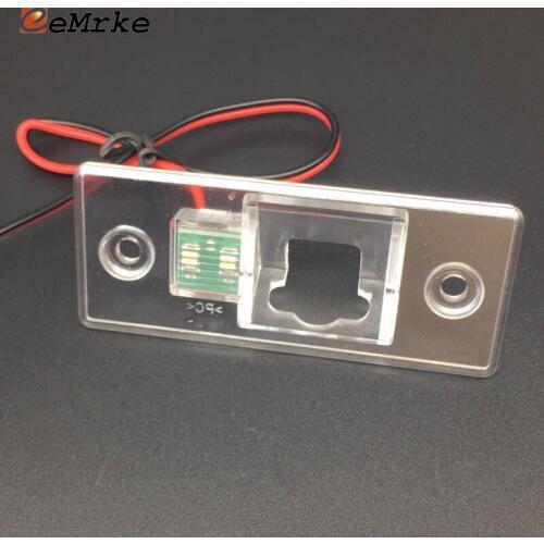 EEMRKE Car Rear Camera Bracket for Skoda Yeti (5L) / Fabia 5J 6Y 5J5 5J2 2001-2010 License Plate Lights Housing Mount