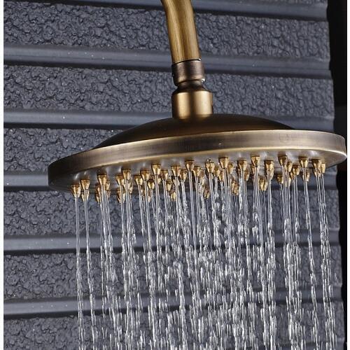 Antique Brass Round Showerhead Rainfall Shower Head Bathroom Rain Shower Faucet Head Ksd241