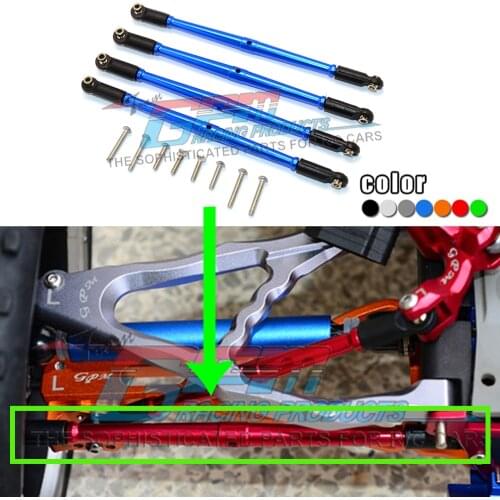 GPM TRAXXAS 1/10 SUMMIT 56076-4 E-REVO 56087-1 ERVO 3.3 53097-3 Metal aluminum Front Steering tie rod + Rear support rod #5338