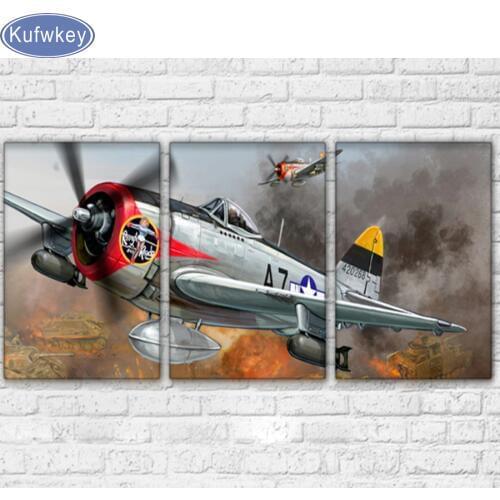 Modular Painting Wall art,Decor,Full Diamond Embroidery Diamond Painting Aircraft ,Cross Stitch,Diamond Mosaic,Needlework,Crafts