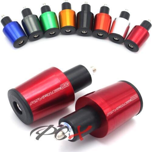 Motorcycle Accessories CNC 7/8'' 22MM Handlebar Grips Handle Bar Cap End Plugs For MV Agust Rivale 800 2014-2018