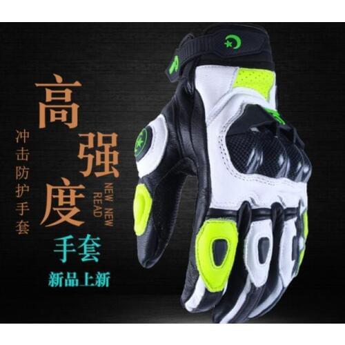 Touch screen Gloves Motorcycle carbon fiber leather gloves anti-fall spring summer RAcing KNight Gloves