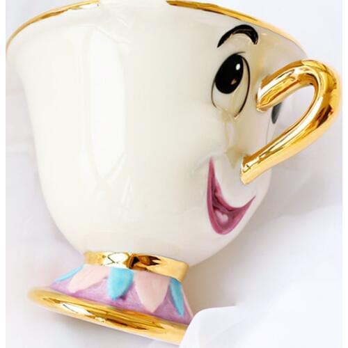Cartoon Beauty And The Beast only Mug Mrs Potts Chip Tea cup sets coffee Cup 1PCS One Set Lovely Gift