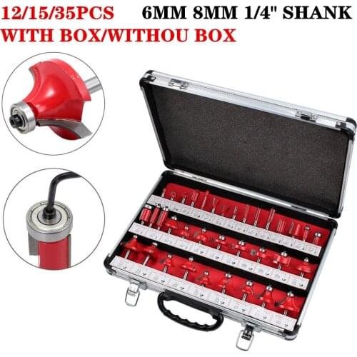 Milling Cutter Router Bit Set 6mm/8mm Shank Mill Woodworking Wood Cutters Tool For Wood Handmade Engraving Cutting Tools