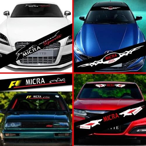 For Nissan Micra Car Stickers Front Windshield Prevent Sunlight Reflection Decoration Decals Car Accessories