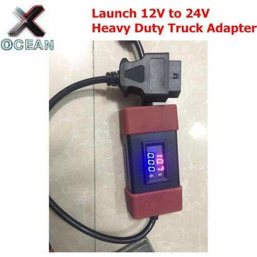 Newest Launch 12V to 24V Adapter Launch Heavy Duty Truck Diesel Adapter Cable for X431 Easydiag2.0/3.0 Golo Carcare