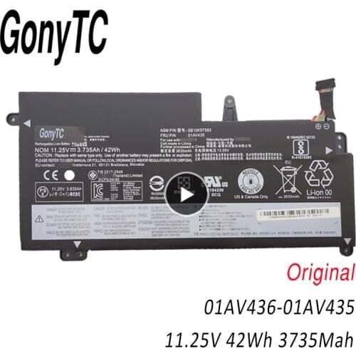 GONYTC 01AV436 Original Quality Battery For Lenovo S2 13 SB10K97593 01AV402 SB10K97594 01AV437 SB10K97593