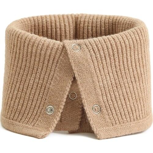 New Winter Ring Scarf Fashion Lady Neck Snood Unisex Wraps Ring Scarves Women Geometric Warm Female Fur Solid Bufanda 2020