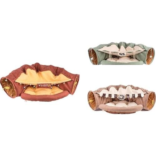 Collapsible Removeable Cat Tunnel Tube Pet Bed Play Toys for Indoor