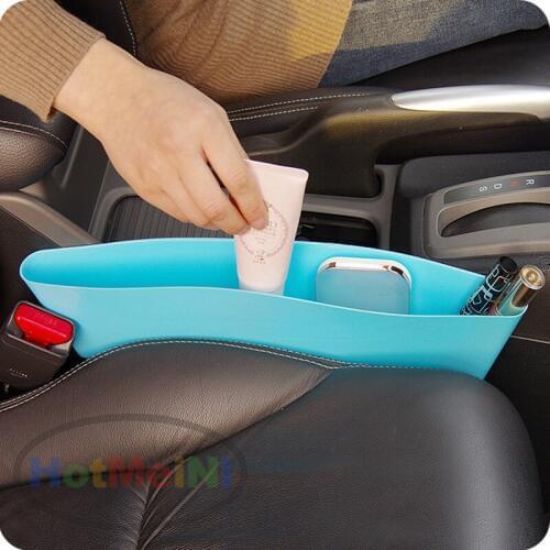 Car Storage Bag Box Vinyl Car Seat Pocket Organizer Caddy Catcher Space Store Leak-Proof Stowing Tidying Gap Slit Pocket Holder