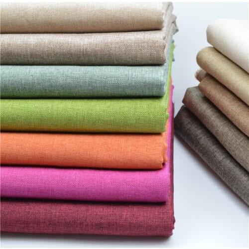 148cmx100cm High-grade Thick Wear-resistant Composite Linen Fabrics Solid Color Sofa Pillow Cushion Car Cover Soft Bag Fabrics