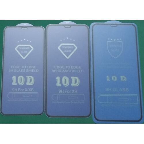 5pcs 10D Anti-fingerprint Tempered Glass For iPhone 11 Pro Max XS XR X 8 7 6 6S Plus Full Cover Curved Screen Protector