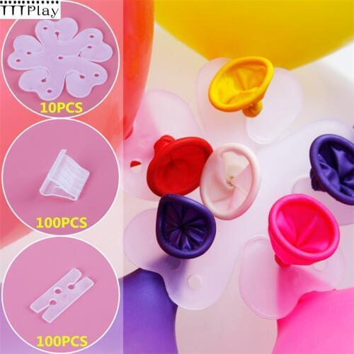 100pcs/lot Balloons Seal Clip "V" & "H" Shape That Combine 5 Balloons To Flower Shape Birthday/Wedding Party Decoration Supplies