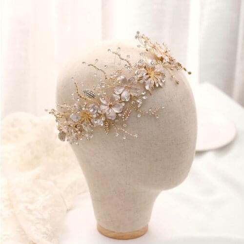 SLBRIDAL Luxury Handmade Flexible Crystal Rhinestone Bridal Tiara Headband Wedding Hair Accessories Bridesmaids Women Jewelry