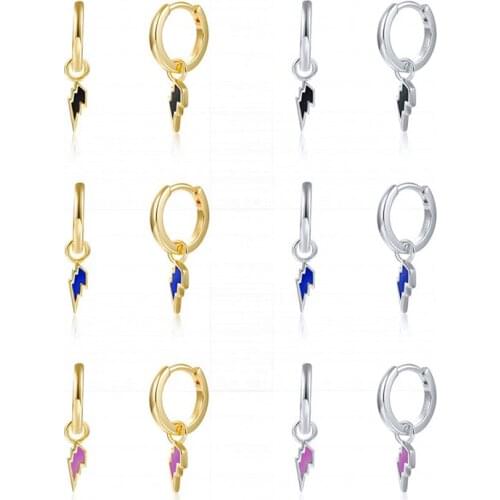 BOAKO Pendientes Plata 925 Earrings For Women Pendiente Rayo Earrings Dangle Gold/Silver Jewelry Ear Piercing Gift Серьги #1.8