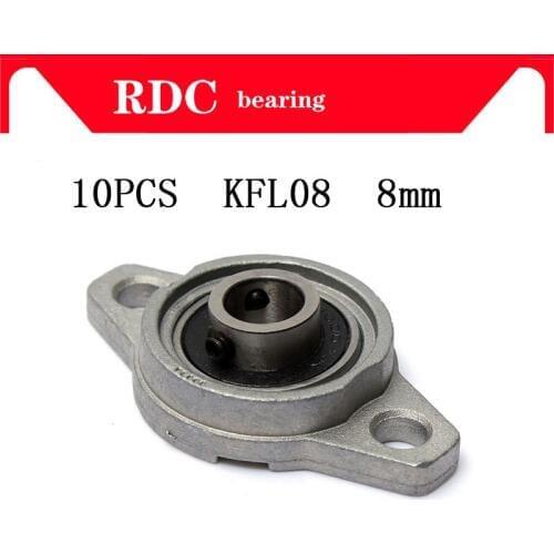 10PCS KFL08 KL08 FL08 08 8mm High quality pillow block rhombic bearing zinc alloy insert linear bearing shaft support CNC part