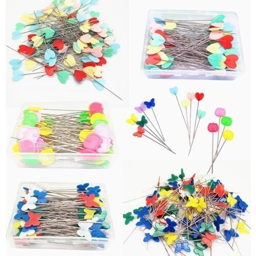 100Pcs/box Stainless Steel Dressmaking Pins Embroidery Patchwork Pins Sewing Needle DIY Accessories Sewing Tools 7YJ329-7