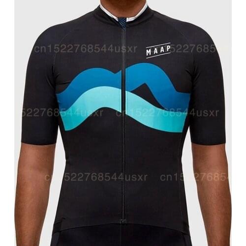 2019 retro maap cycling jersey Wave pattern Jersey Bicycle riding clothing print cycle wear Short sleeve men Quick dry rc shirt
