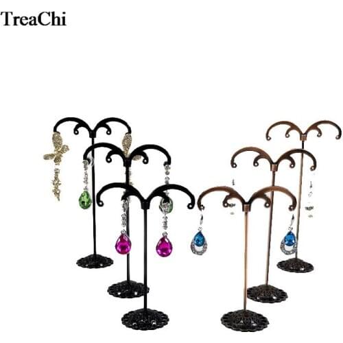3Pcs/Set Portable Earring T Bar Hanger Jewelry Display Rack Metal Earring Stud Necklace Organizer Ornament Showcase Holder Stand