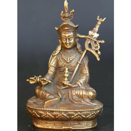 5.5" Collect Chinese Fengshui Buddhism Bronze Mammon Money Wealth God Statue