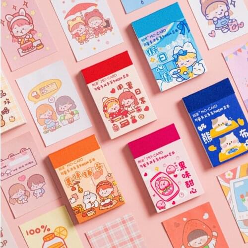 50 pcs kawaii Bear drink Decorative Book Stickers Scrapbooking diy Label Diary Stationery Album Journal Cute Sweet cake Stick