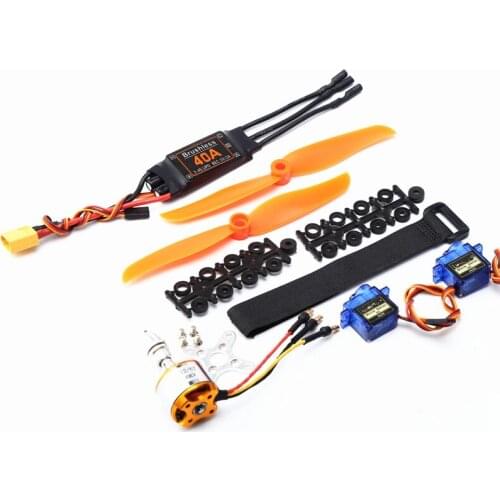 A2212 2200KV Brushless Motor 40A ESC XT60 Plug 6035 Propeller SG90 9G Micro-Servo for RC Fixed Wing Plane Helicopter