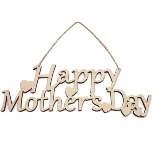 Happy Mothers Day 32x12cm Large Wooden Plaque Hanging Sign Gift Home Art Decoration Ornaments Pendants Tags DIY Crafts