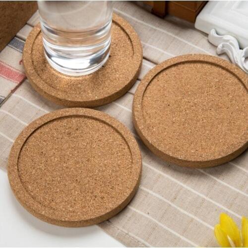 Wedding Party Table Decoration Minimalist Fashion Concave Shape Cork Coaster Mug Mats Pad LX4397
