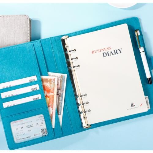 Business Notebook A5 Loose leaf Notebook Creative 6 hole Wallpaper Diary Book