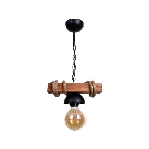 Single Rustic Rope Wood Chandelier lighting Nigrum Retro twine bar restaurant farmhouse decorative lamps authentic natural basic