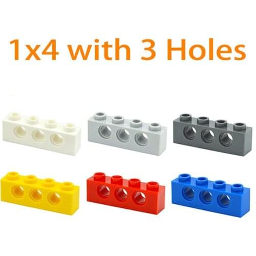 Compatible Assembles Particles 3701 1x4 With 3 Holes MOC Technical Building Blocks Parts DIY Educational Creative Toys For Kids