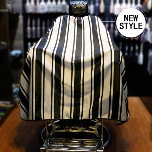 Thread Design Haircut Apron Anti-Static Adjustable Buckle Stripe Breathable Smooth Comfortable Haircut Cloth for Salon