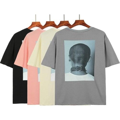 Mens T-shirt summer new print casual high street men and women with the same round-necked short-sleeved T-shirt men clothing