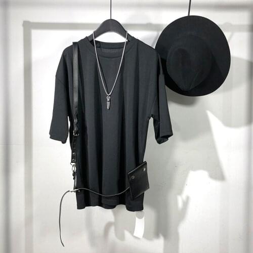 Owen seak Men T Shirt Cotton Mens Clothing Hip Hop Tops Tees High Street Summer Japanese Male Solid OverSized Sweetwear T Shirt