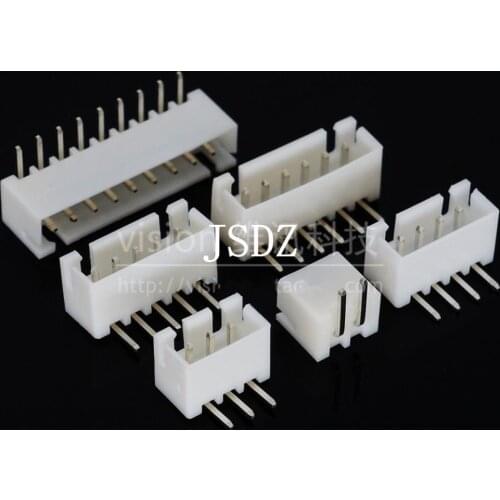 50PCS XH2.54Bent needle terminal block Curved needle connector2.54mm spacing 2P/3P/4P/5P/6P/7P/8P/9P/10P