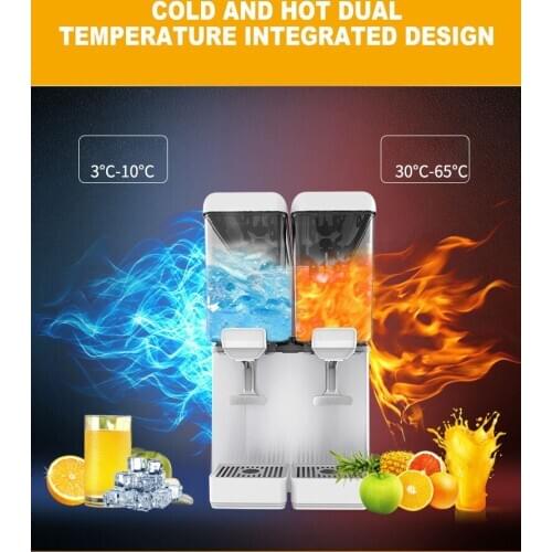 Commercial Hot Cold Beverage Machine Automatic Two-cylinder Cold Drinking Machine Milk Tea Juicer Machine Stall equipment